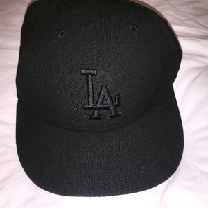 Genuine LA Dodgers Black on Black Snapback